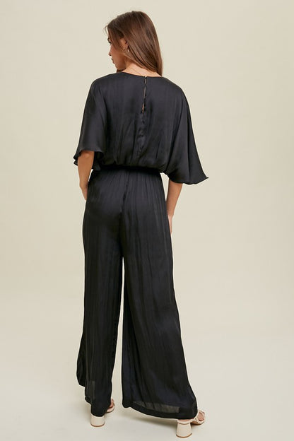 Marelyn Satin Wide Leg Jumpsuit