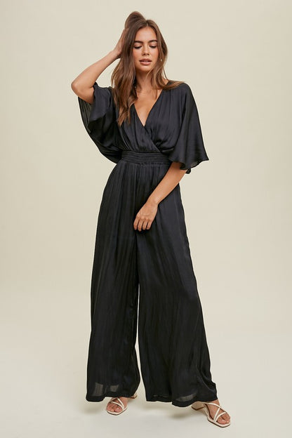 Marelyn Satin Wide Leg Jumpsuit