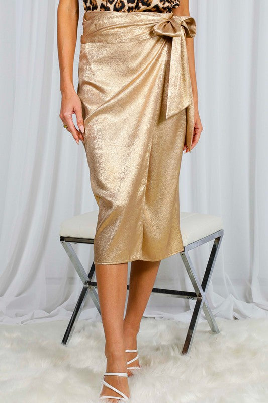 Milka Gold Wrap Around Skirt