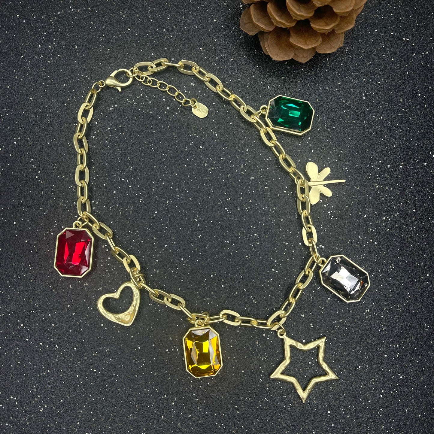 Star Multi Stone  Necklace